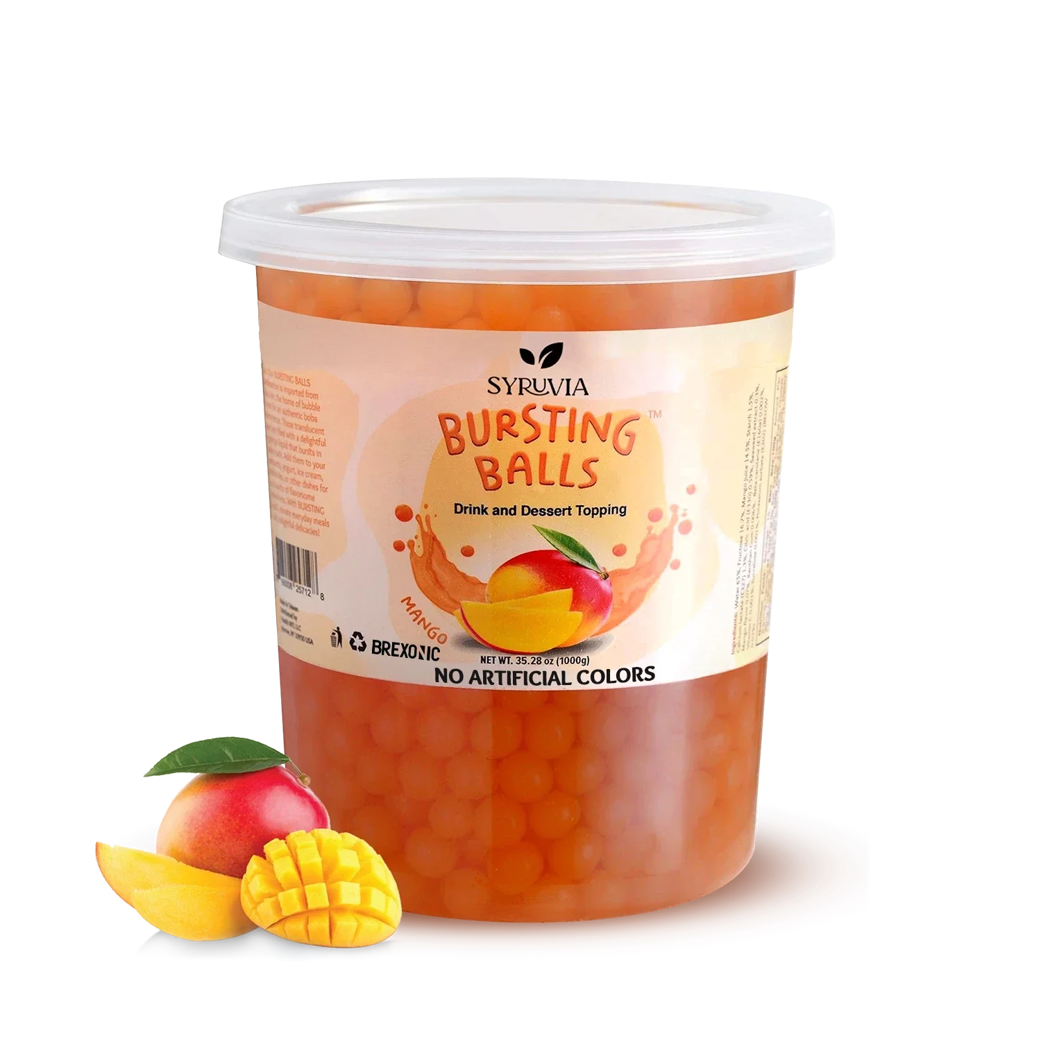 2 LB Mango Flavored Popping Boba